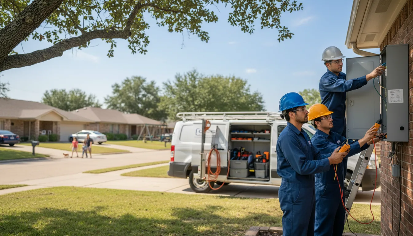 Certified electrician providing emergency electrical services in Plantersville, TX